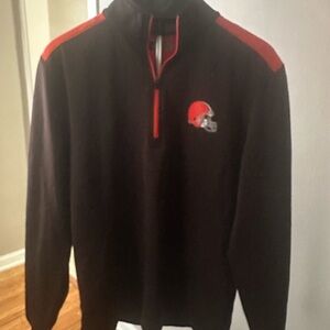 NFL Black and Orange Zip-Up Sweater